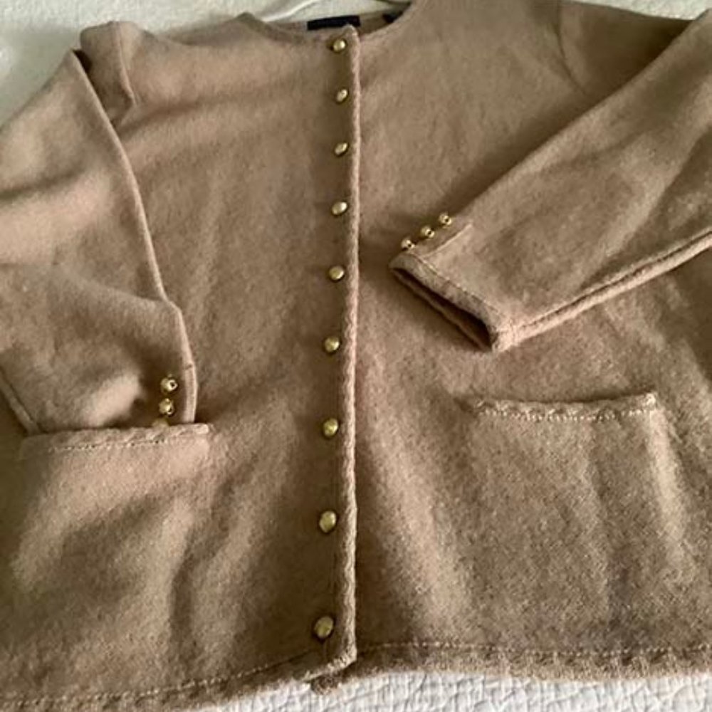 Karen Scott Tan Wool Jacket 2X